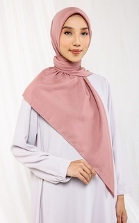 Hijab Polos Seya Square Dusty Rose