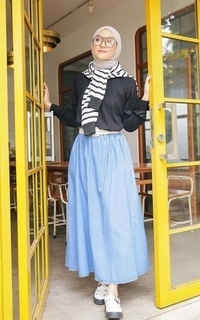 Rok Long Skirt Denim Tiara