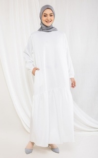 Gamis Beverly Basic Long Dress White