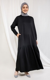Gamis Beverly Basic Long Dress Black