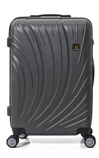 Tas Hamlin Austin Koper Unisex Size 24 Inch Large Compartment Suitcase Tas Travel Number Code Lock Material Fiber ABS ORIGINAL - Silver