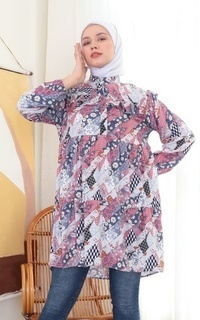 Tunik Corak Tunik Pink-704138