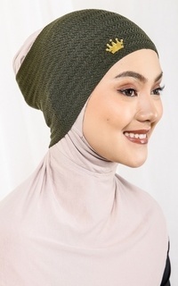 Scarf Cap Qaaf Basma Ciput Premium Motif Zig Zag