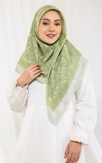 Printed Scarf Qaaf Hijab Gulnaaz Voal Printing Laser Cut