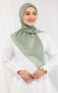 Plain Scarf Qaaf Hijab Berlin Bella Square Premium Laser Cut