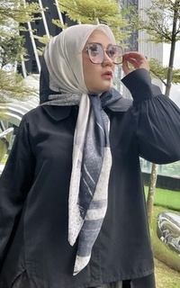 Hijab Motif Nourafa Marble Scarf