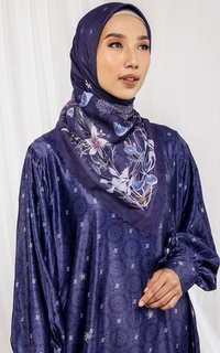 Printed Scarf Aiyana  Series Scarf Navy 