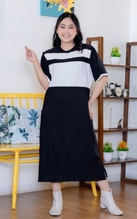 Tunic Yoenik Apparel Jiyoo Knit Midi Dress White M18154 R63S3