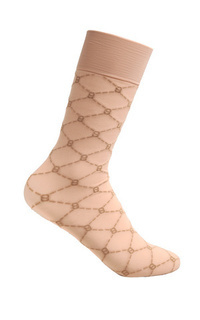 Kaos Kaki Monogram Nylon Socks - Tan