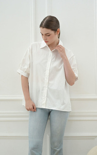 Kemeja BRIA - Poppin Shirt - White