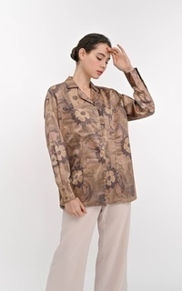 Kemeja BRIA - Chloe Silk Shirt - Bronze