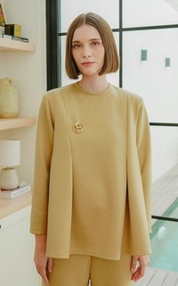 Blouse Deana Pleated Blouse - Mustard