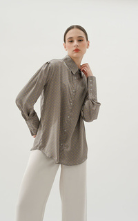 Kemeja BRIA - Bijou Dotted Shirt - Grey