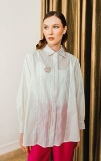 Kemeja Evelyn Shirt - White