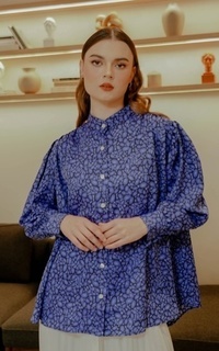 Shirt Gilly Gathered Shirt - Blue