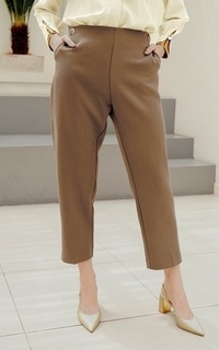 Pants High Waist Pants - Brown