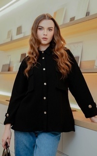 Shirt Jenny Outer with Pocket - Black