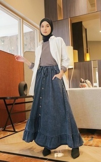 Skirt Longskirt Denim Inayah SBLK