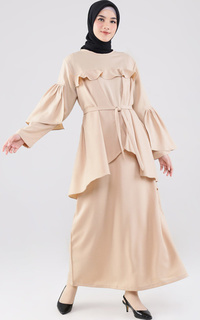 Long Dress Hazelnut Indonesia - Prospera Dress - Gaun/ Pakaian/ Dress Wanita (DEFECT/ MINOR)