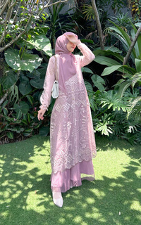 Gamis Nasya Outer Pink