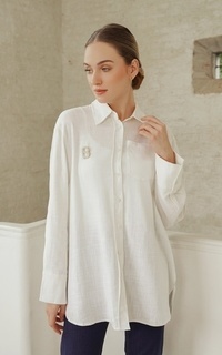 Shirt Linen Pocket Shirt - White