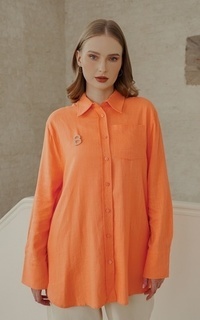 Shirt Linen Pocket Shirt - Pumpkin