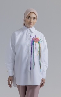 Shirt Staghorn Top White