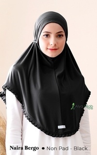 Hijab Polos Naira Bergo-Nonpad/ Allsize