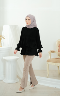 Blus Alunicorn - Valda Blouse - Jade Black - Blouse Wanita