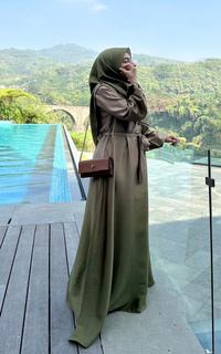 Gamis Ombre Dress Choco Green