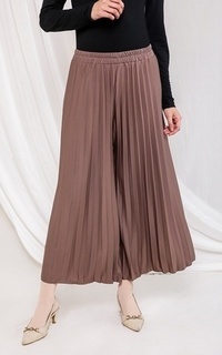 Celana Basic Pleats Cullote Dark Mocca