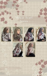 Hijab Motif KATAHATI RINDU KAMPONG MAWAR SERIES SCARVES