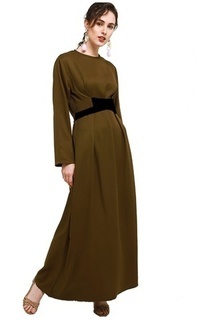 Long Dress Hazelnut Indonesia - Rafina Dress - Gaun/ Pakaian/ Dress Wanita (DEFECT/ MINOR)