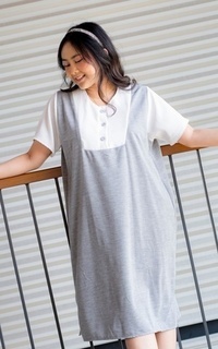 Tunik Yoenik Apparel Namju Midi Dress Gray M18364 R82S1