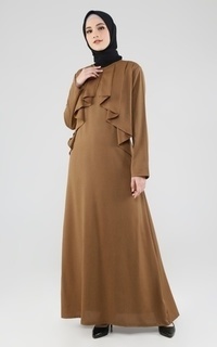 Long Dress Hazelnut Indonesia - Melody Dress - Gaun/ Pakaian/ Dress Wanita - Army (LAST PIECE)