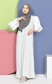 Long Dress Mybamus Jasmine Puff Dress - Dress Lengan Balon - Gamis Sleting