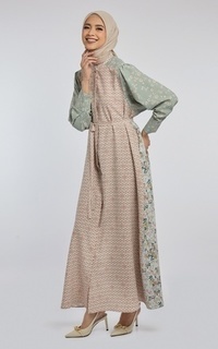 Long Dress Kami Aliyah Dress Sage Coral