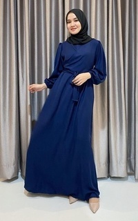 Gamis Aisa Dress Navy XL