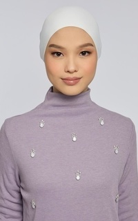 Scarf Cap Kami Inner Cap Plain White