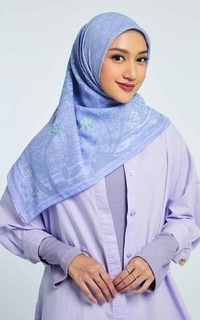 Printed Scarf Kami Libera Signature Scarf Ash Purple