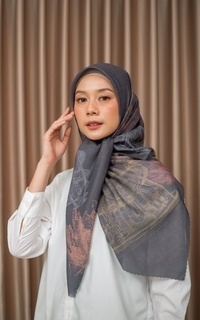 Hijab Motif Scarf Carousel Deep Purple