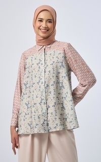 Blouse Kami Lucy Top Sage Coral