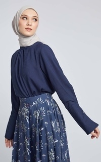 Blus Kami Mezura Regular Fit Top Navy