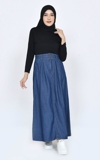 Rok Denim Skirt Button DB