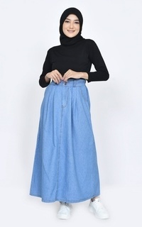 Skirt Denim Skirt Button LB