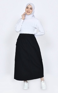 Rok Denim Skirt Cargo BLK