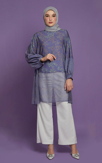 Tunik Kami Talia Puff Sleeve Tunic Blue