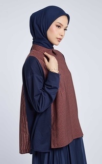 Blouse Kami Nesya Dropshoulder Top Midnight Terra