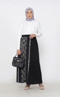 Skirt Belinda Black Brown Tenun Skirt