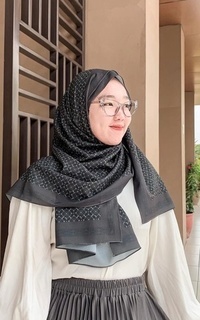 Pashmina Pashmina Monogram - Tentang Ananda - Black